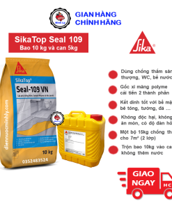 Bộ 15kg SikaTop 109 Seal Vữa Chống Thấm Đàn Hồi Gốc Xi Măng - Polyme Dành Cho Sân Thượng, Sàn Mái