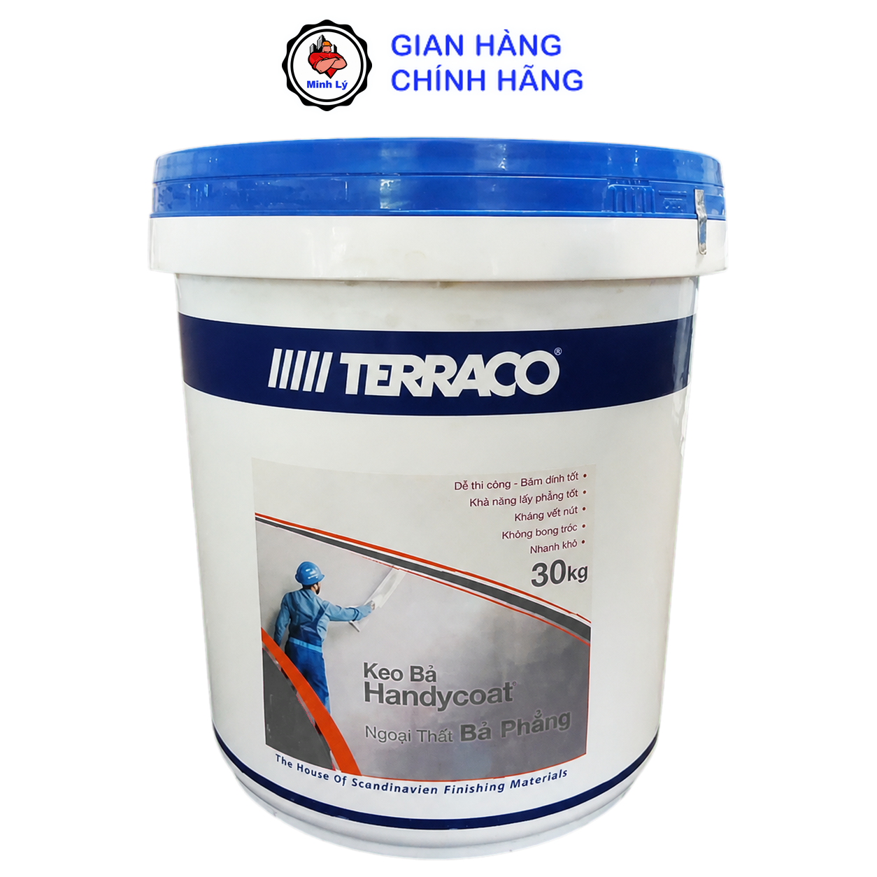 Keo bả ngoại thất bả phẳng Terraco Handycoat thùng 30kg