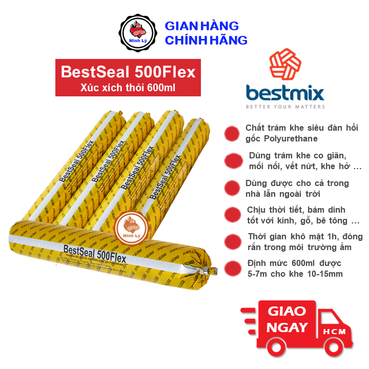 Keo Trám Khe BESTSEAL 500FLEX Tuýp 600ml Hãng Bestmix